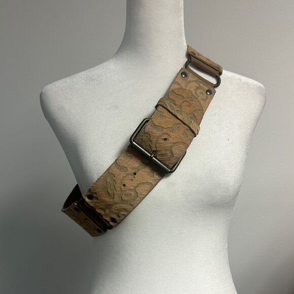 Vintage Nanni Italy Pony Hair Embossed Belt – Size 85/34 main image 6